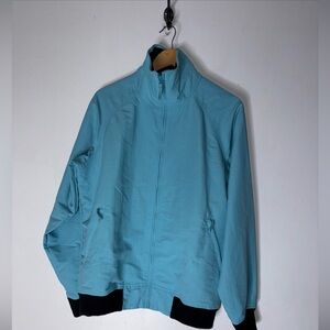 NWT Outdoor Voices Men’s Medium Scout Interstate Jacket‎ Blue Mock Neck